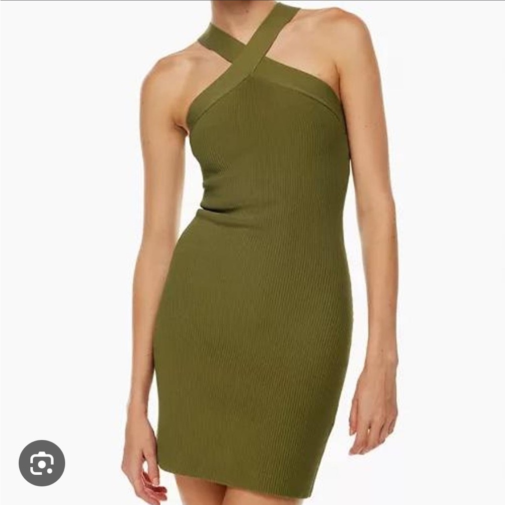 Aritzia Babaton Sculpt knit criss cross dress
